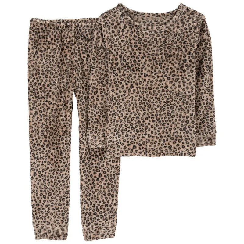 Carter's 2-Piece Plush Velor Pajamas - Cheetah
