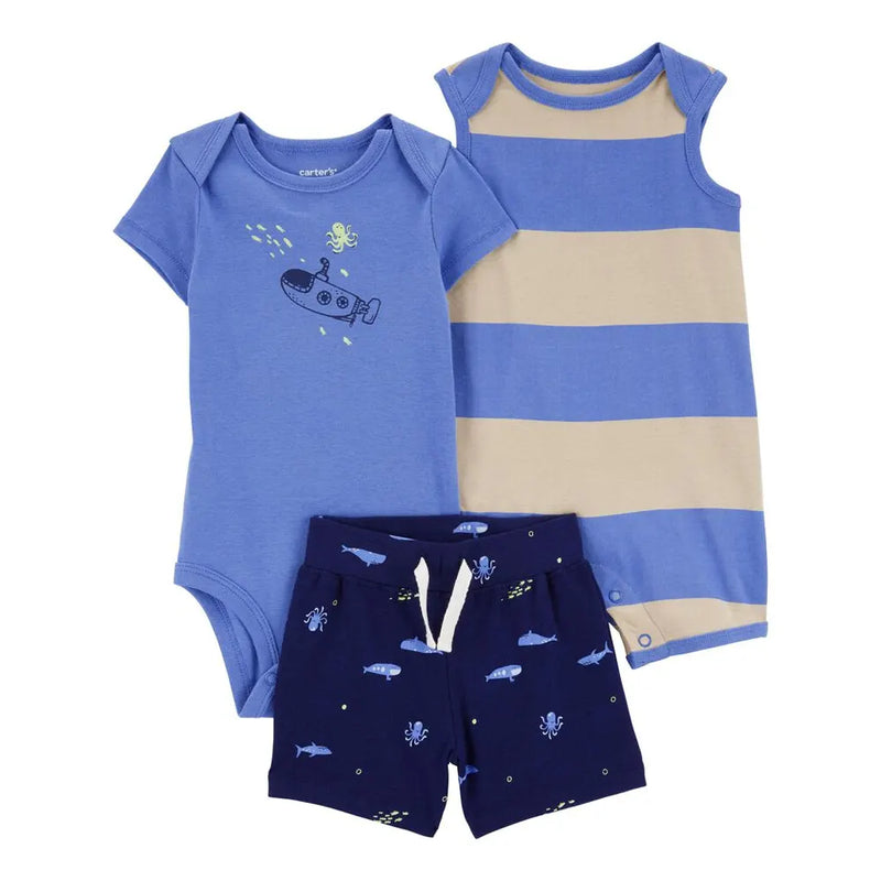 Conjunto de 3 piezas Carter's - Azul