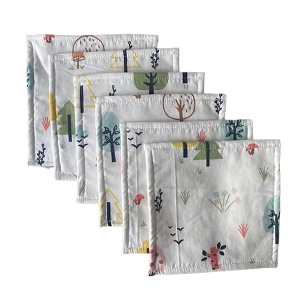 Babymat Lot de 6 Lingettes en Tissu - Nature