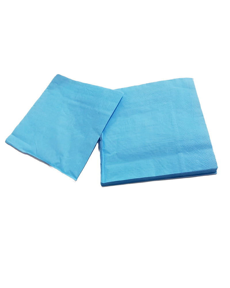 Pack of 20 Paper Napkins - Sky Blue