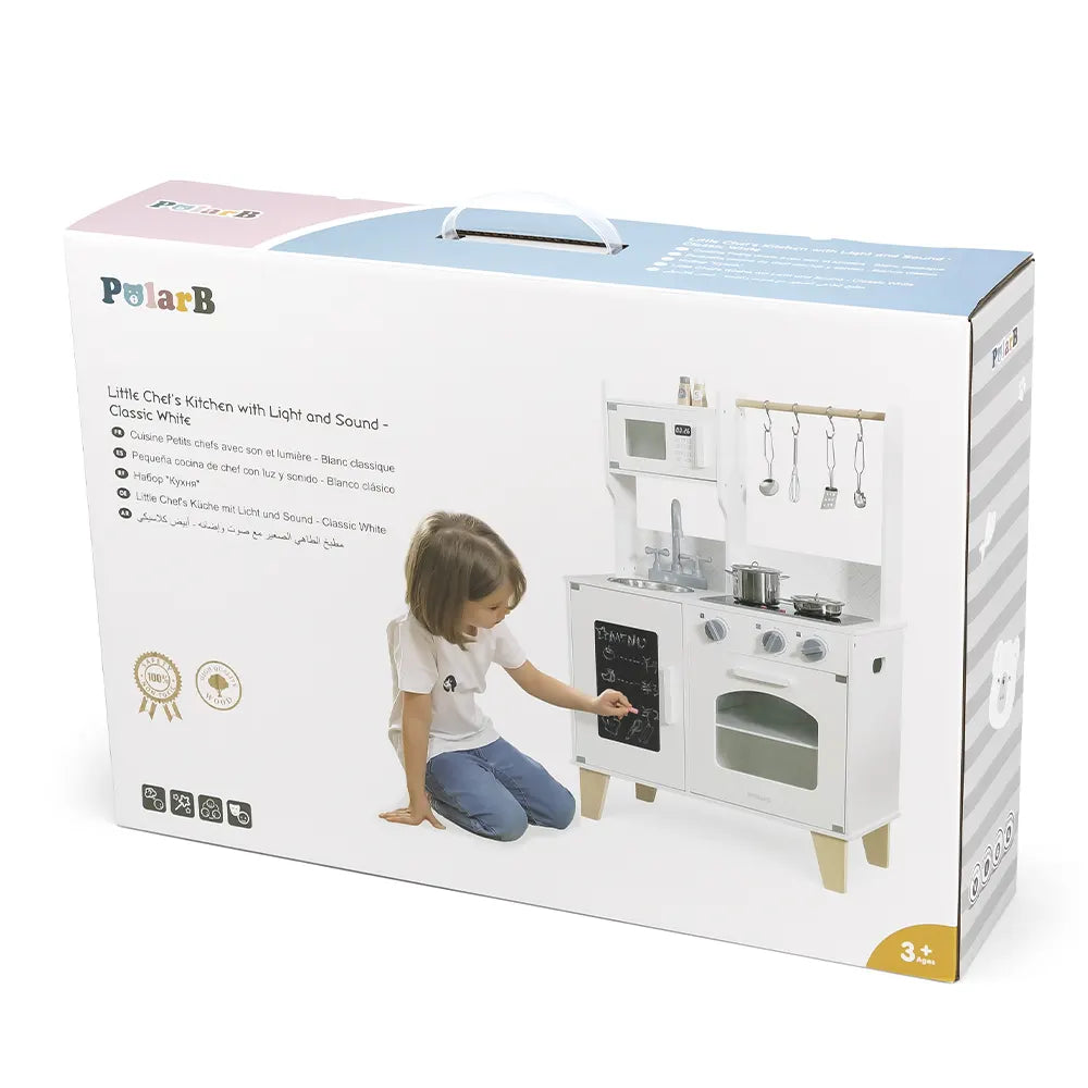 Viga Toys PolarB Littre Chef Cuisine avec Son 3A+ - Blanc