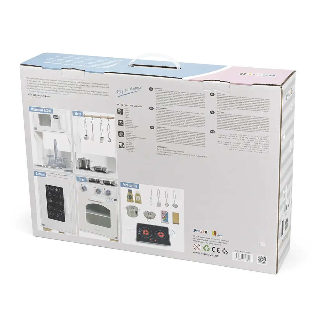 Viga Toys PolarB Littre Chef Cuisine avec Son 3A+ - Blanc