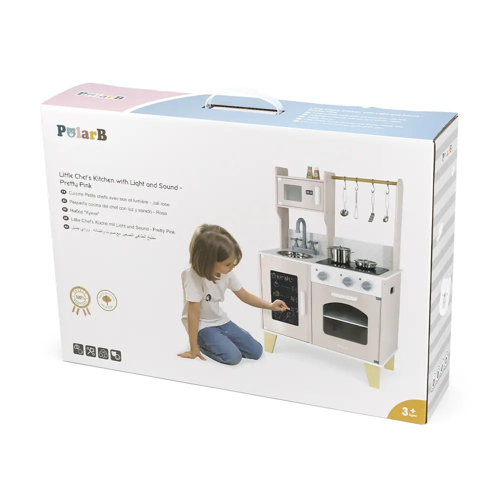 Viga Toys PolarB Littre Chef Cuisine avec Son 3A+ - Rose