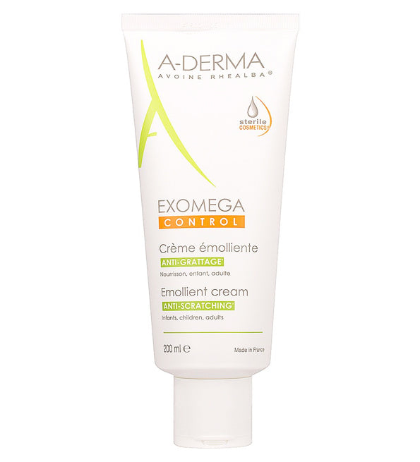 A-Derma Exomega Control Crème émolliente 200 ml – tube de crème pour peaux atopiques