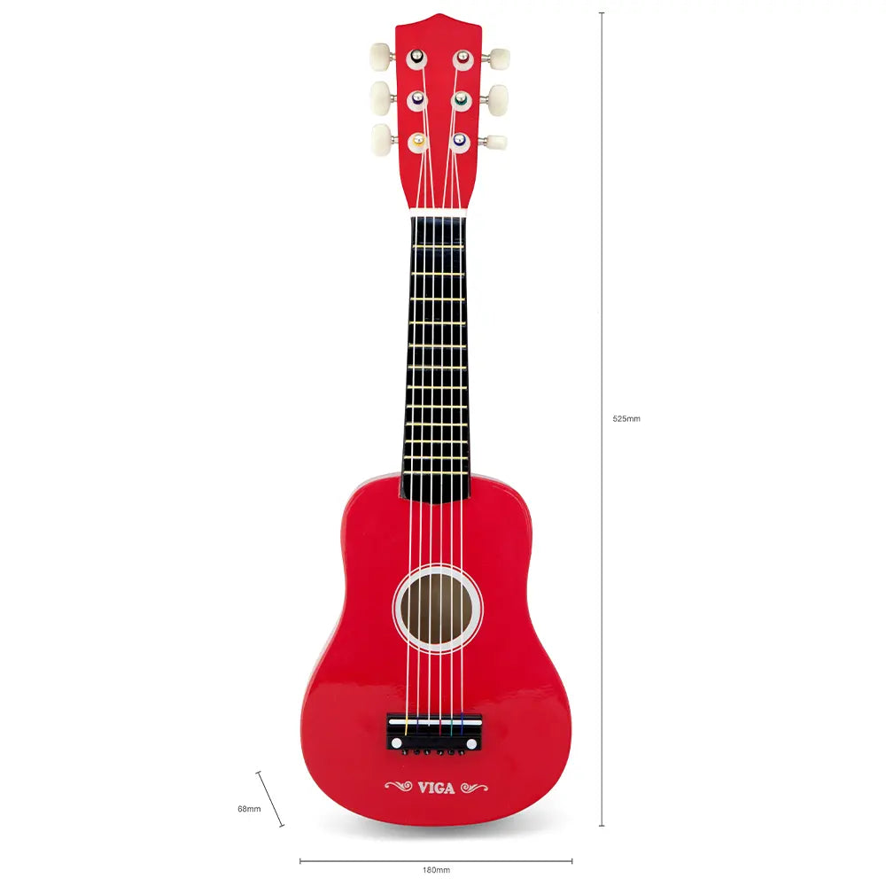 Viga Toys Guitar en Bois Rouge 3A+