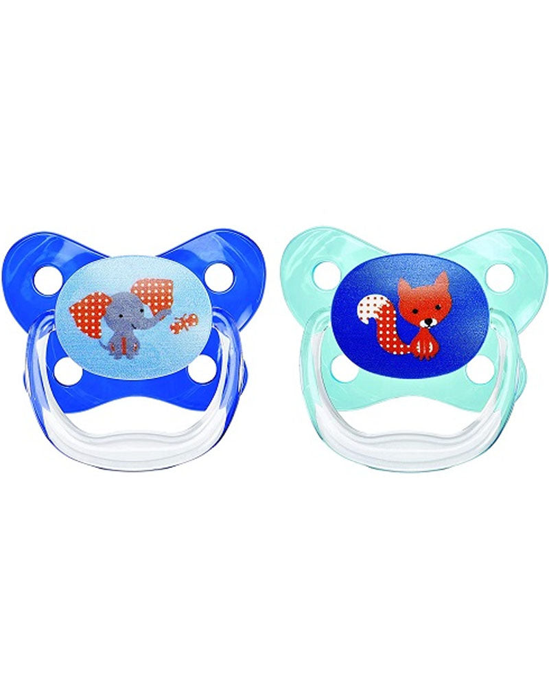 Dr. Brown's Pack of 2 BUTTERFLY SHIELD Stage2 Pacifiers 6-12M - Blue