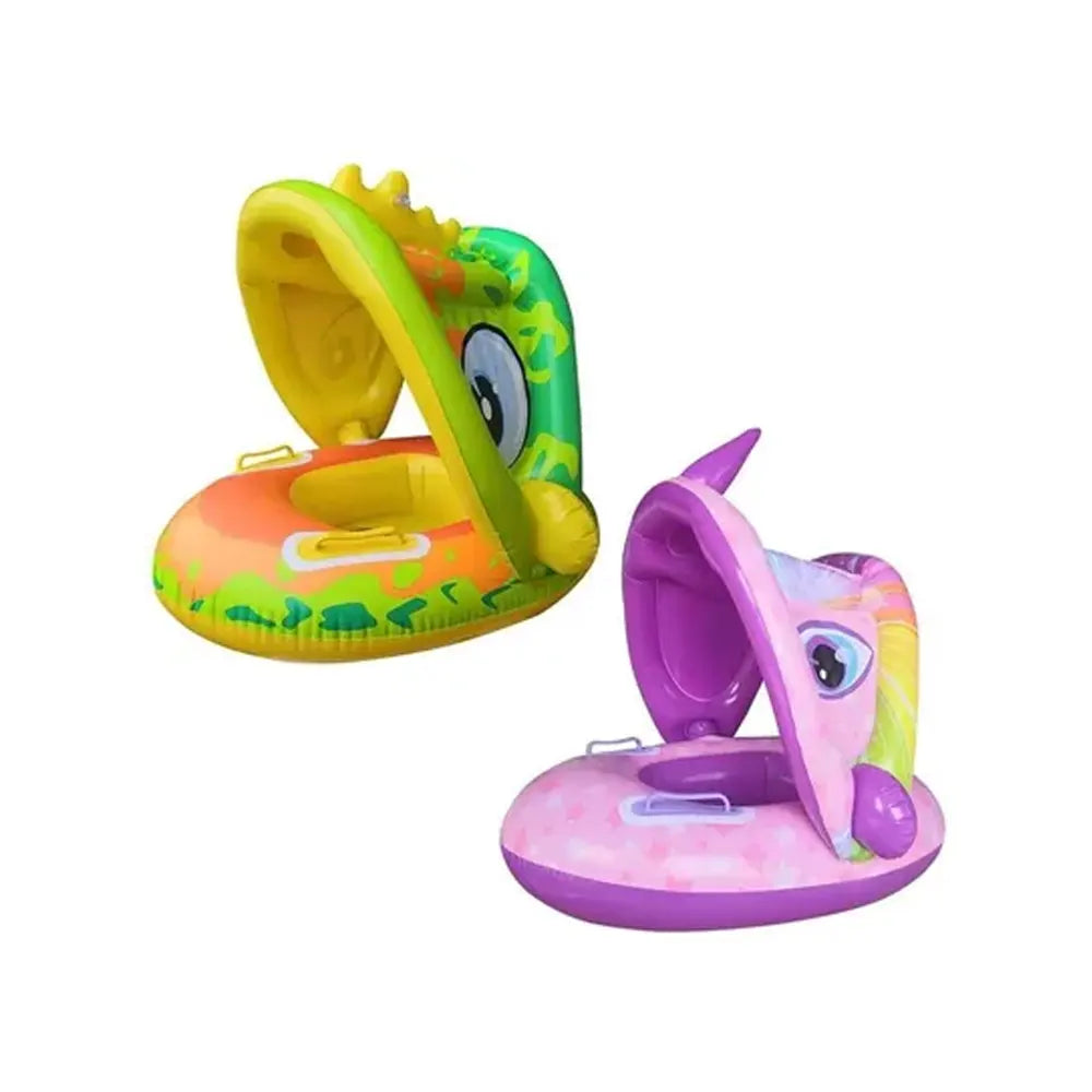 Bouée Bateau pour Bébé avec Pare-Soleil 12M+ - Violet