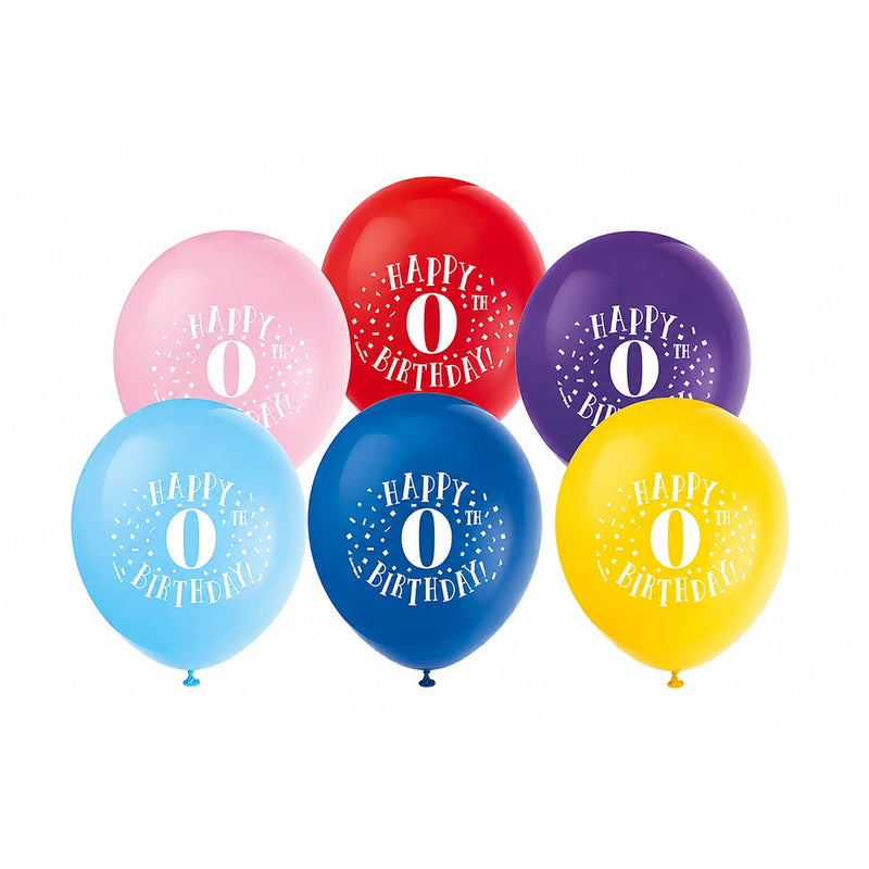 Lote de 6 globos de látex estampados 0 - 30cm