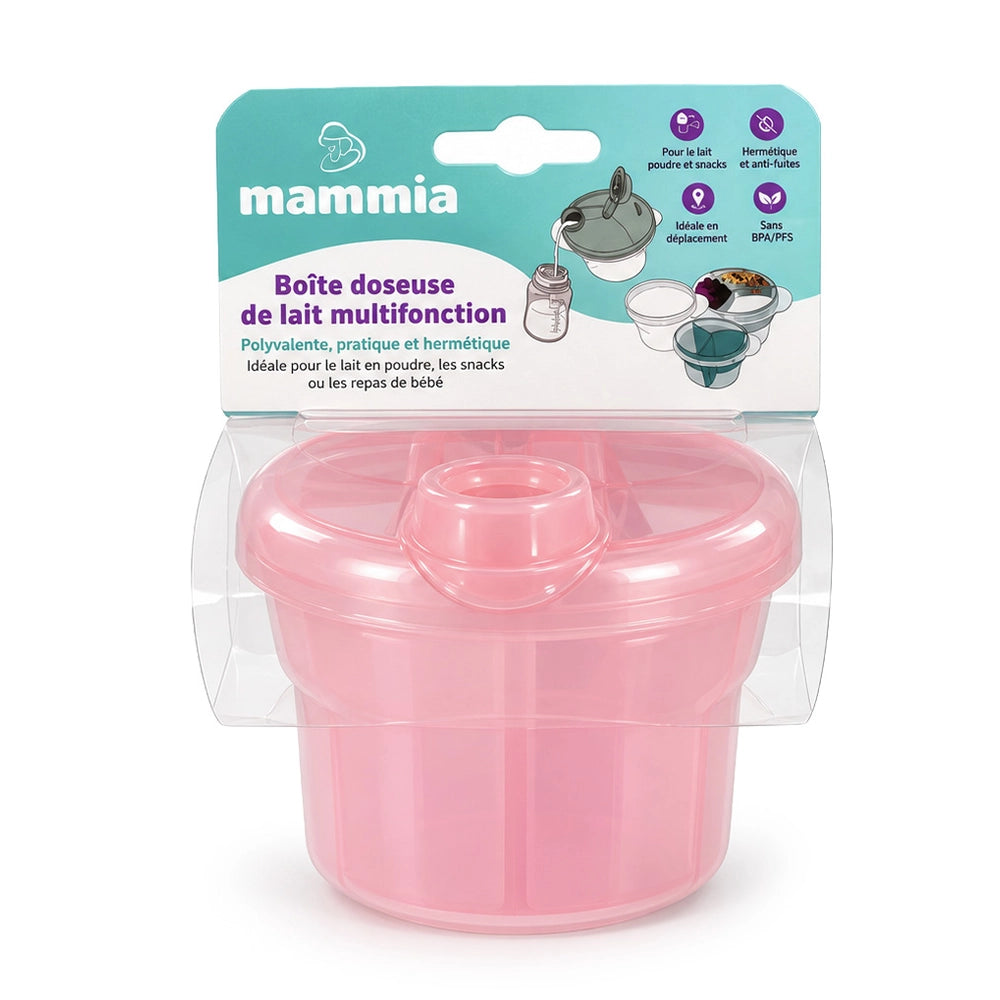 Mammia Doseur de Lait en Poudre 3 Compartiments - Rose