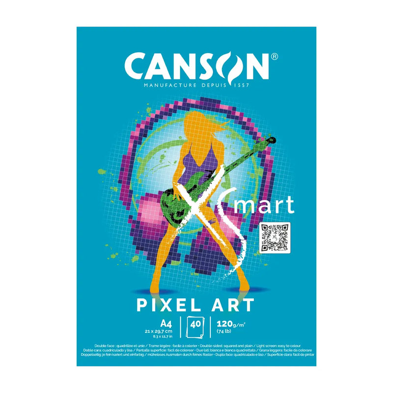 Canson XSmart Pixel Art Pad 40 Sheets A4 - 120 g/m²