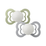 BIBS Lot de 2 Sucettes Symétriques Suprème Silicone - Sauge/Nuage - GLOW