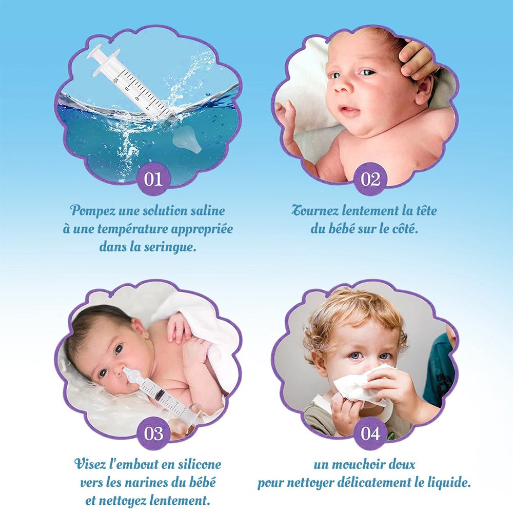 Notre Bébé Pack de 2 Seringues Nasales - Rose