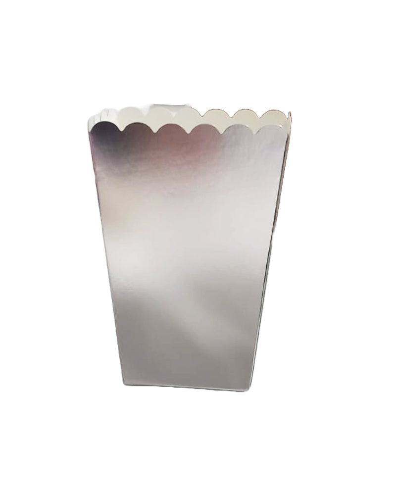 Popcorn Boxes 10 pieces paper - Silver