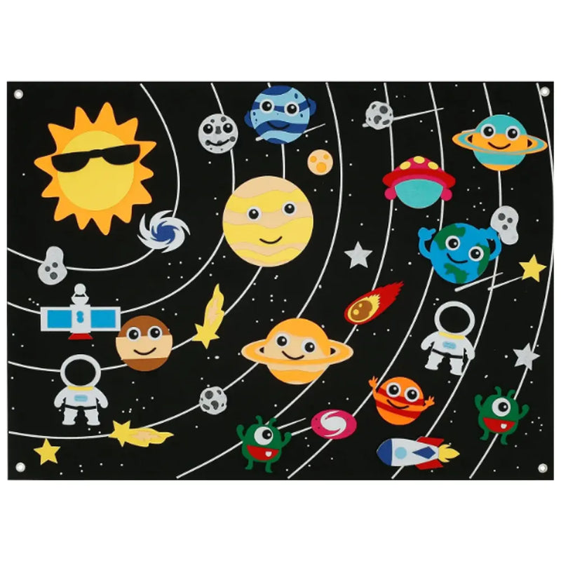 Educational Felt Wall Hanging - Space Theme