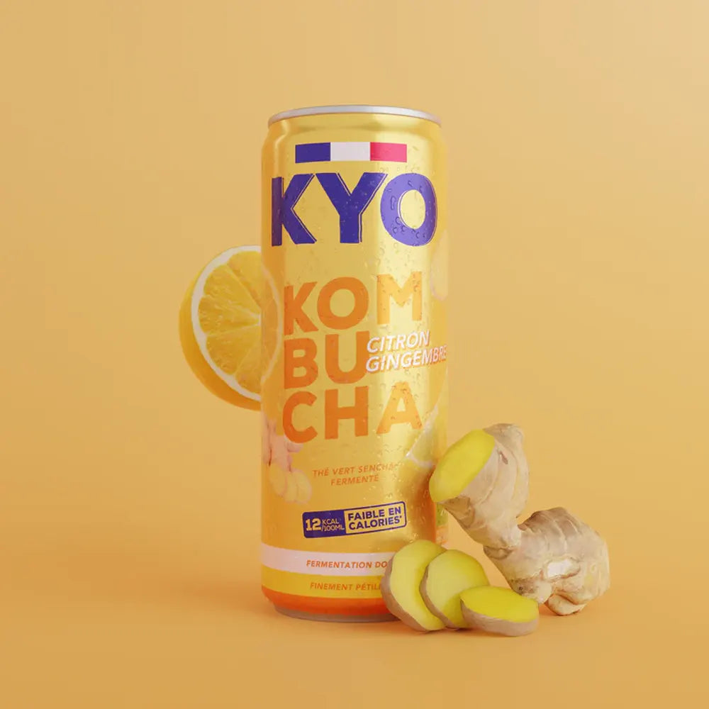 Kyo Kombucha Lemon Ginger – 330ml Can