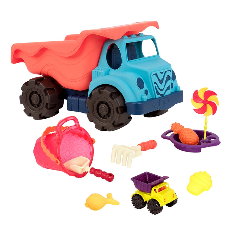 B. Toys Camión Gigante con Juguetes de Playa 18M+ - Rojo