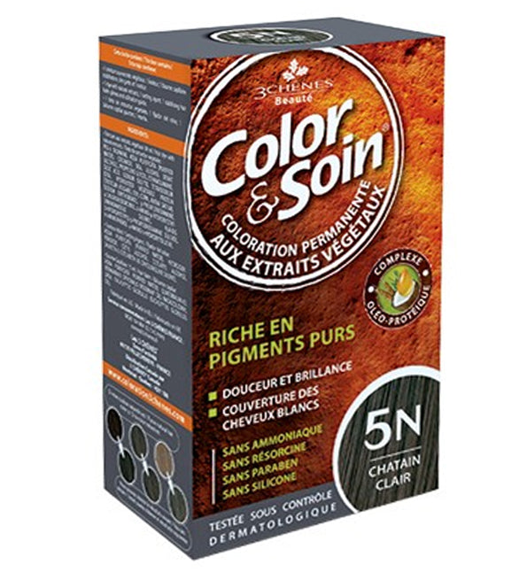 Color & Soin coloration permanente 5N Châtain Clair – boîte