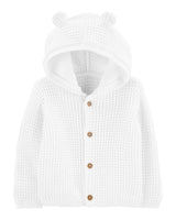 Cardigan En Coton À Capuche Bébé Carter's - Blanc