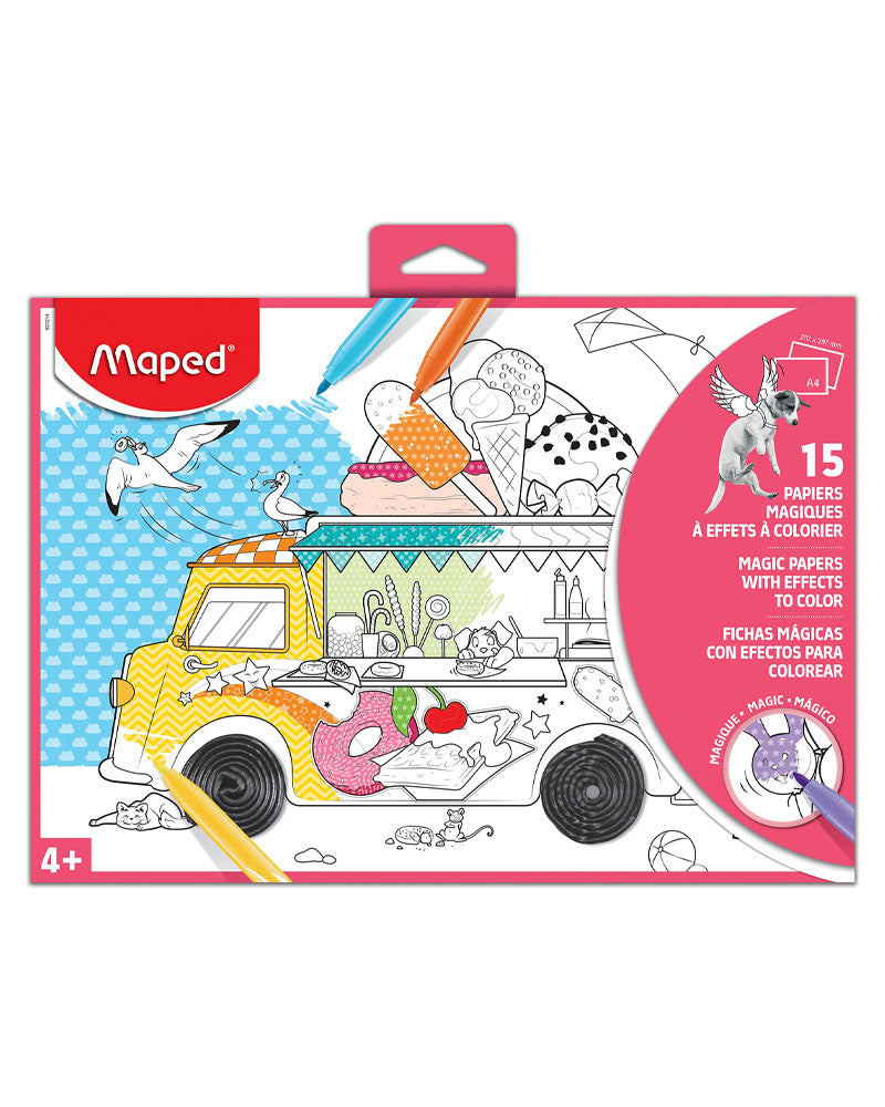 Maped Magic Coloring Paper in Pouch x 15 - Red