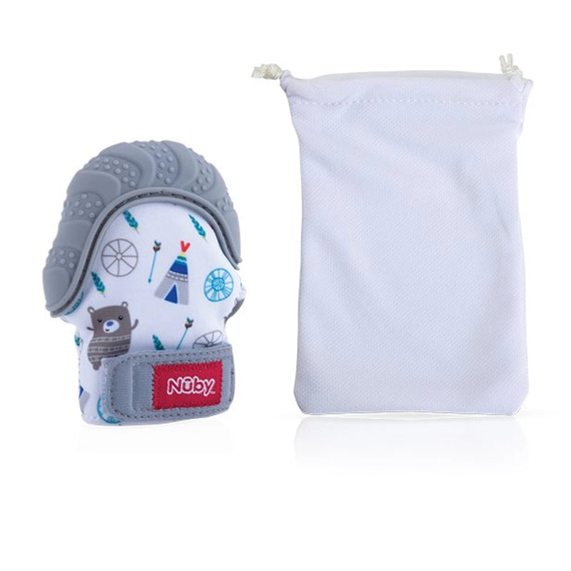 Nûby Teething Mitten 3M+ - Grey
