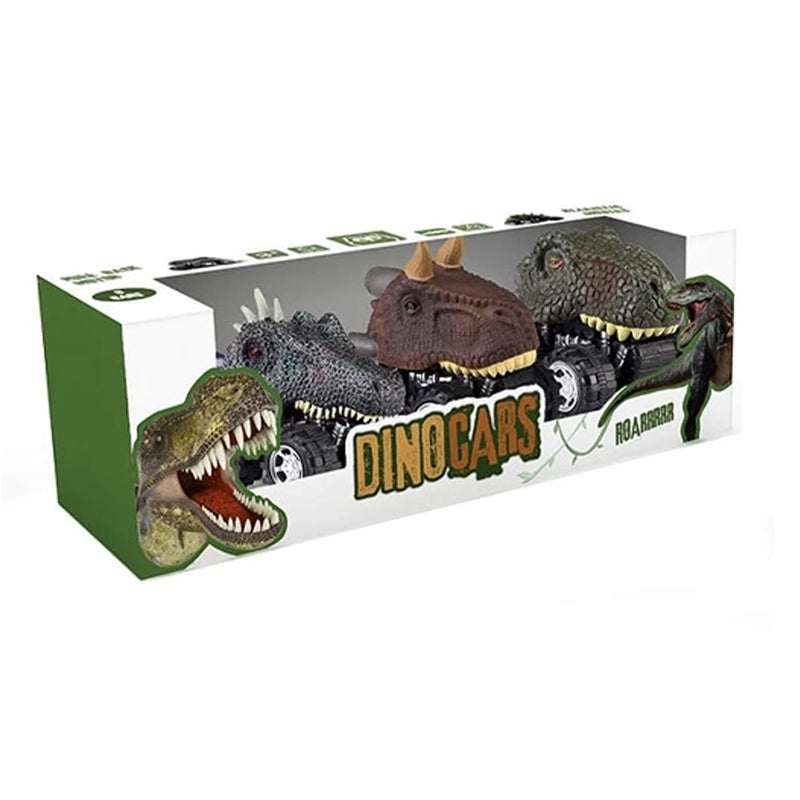 Eurekakids Pull Back Dino Cars - 2 -  3A+