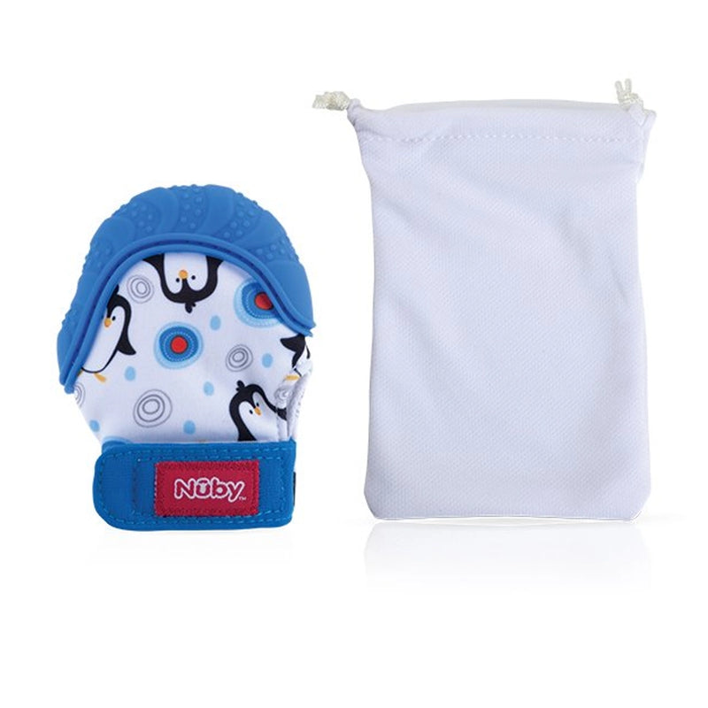 Nûby Teething Mitten 3M+ - Blue