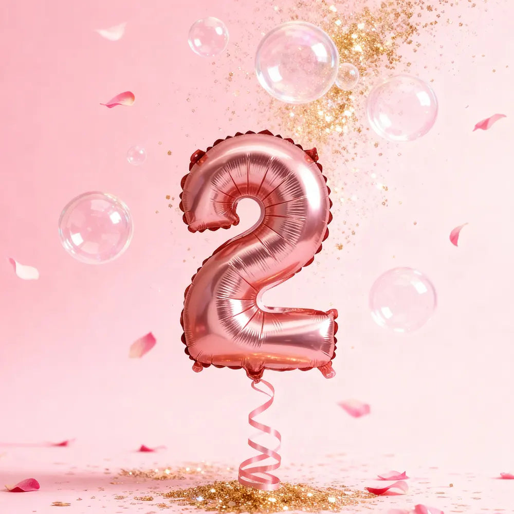 Ballon Chiffre 2 Rose Gold – 86cm