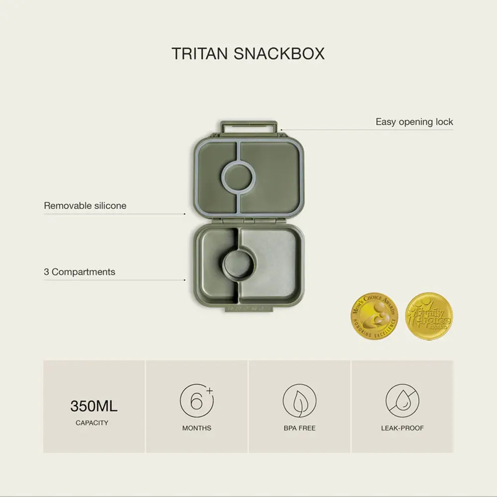 Lunchbox Tritan 3 Compartiments Citron - Vert