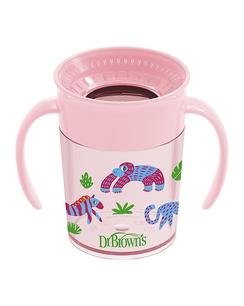 Dr. Brown's Cheers 360° Cup with Handles 200 ml – Pink