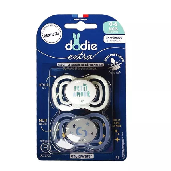 Dodie Sucette Extra Fine 0-6 mois Duo Jour Nuit