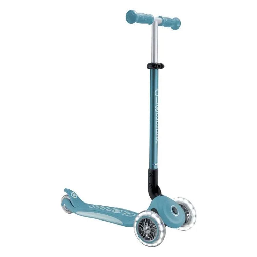 Globber Trottinette Primo Pliable Plus Lights - Bleu Pastel