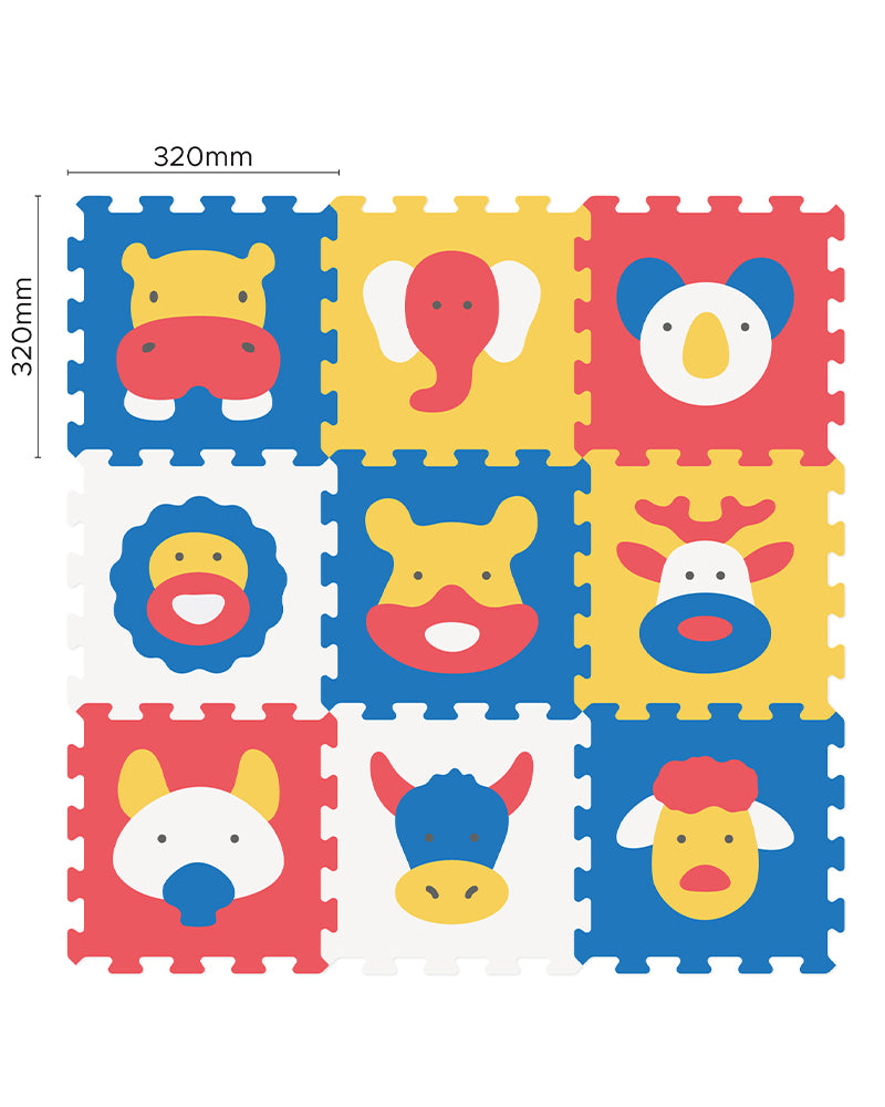 Sunta Tapis Puzzle Animal World 9 Pièces 10M+