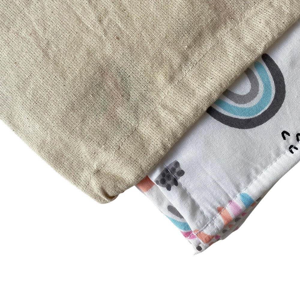 Babymat Lot de 6 Lingettes en Tissu - Rainbow Rose