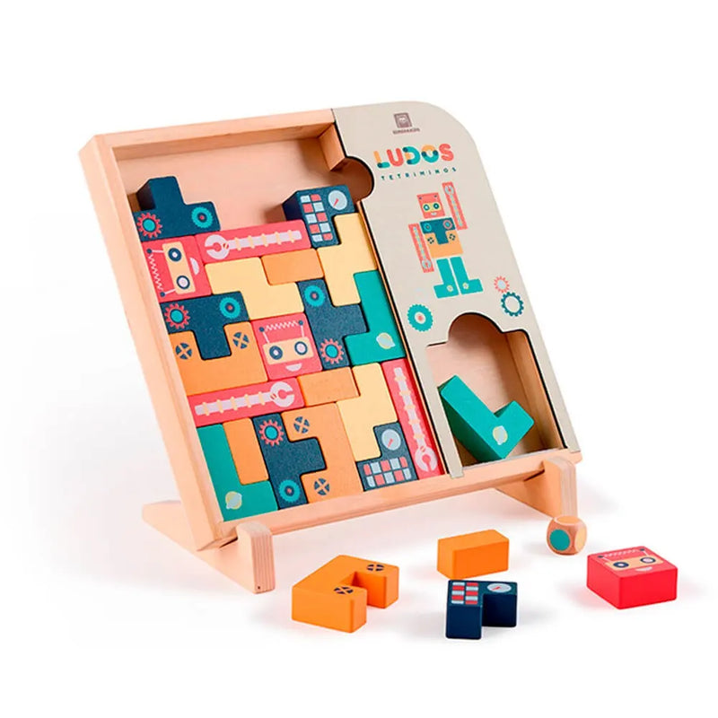 Ludos Tetriminos Wooden Game Tetris Type Toy - 3A+