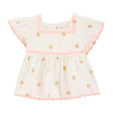 Haut à Manches Flottante Bébé Fille OshKosh - Crème