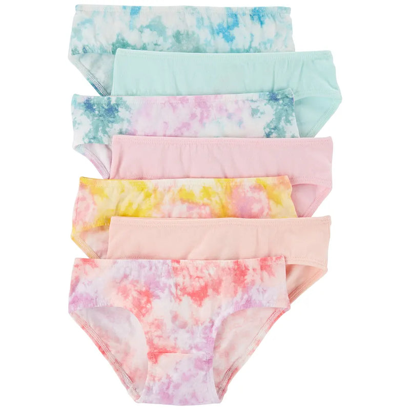 Carter's Girl's 7-Pack Tie-Dye Hipster Panties