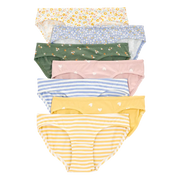 Lot de 7 culottes bikini stretch fille - Floral