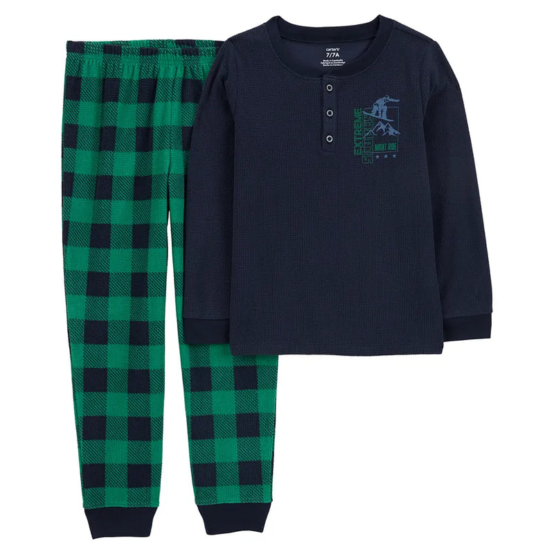 Toddler 2-Piece Plaid Fleece Pyjama Set
