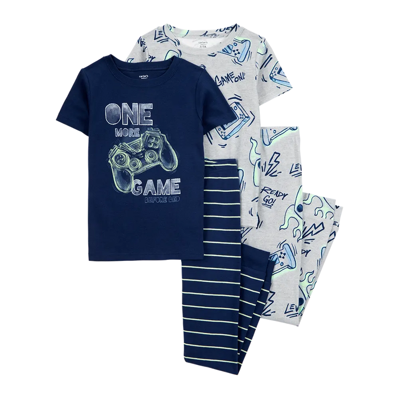 Carter's Boy's 4-Piece Cotton Pajama Set - Gamer