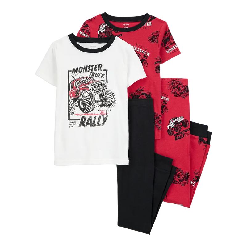 Carter's Boy's 4-Piece Cotton Pajama Set - Truck