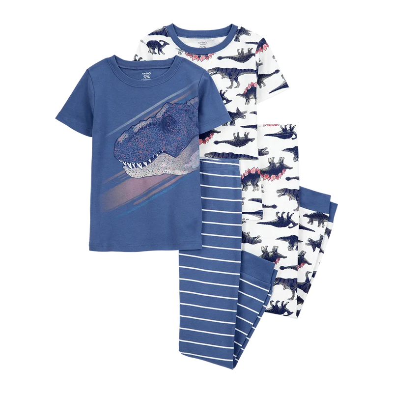 Carter's Boy's 4-Piece Cotton Pajama Set - Dinosaur