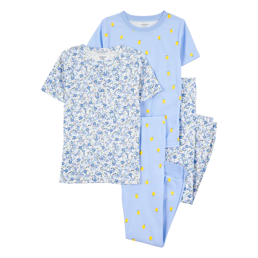 Pyjama 4 Pièces en Coton Fille Carter's - Florale