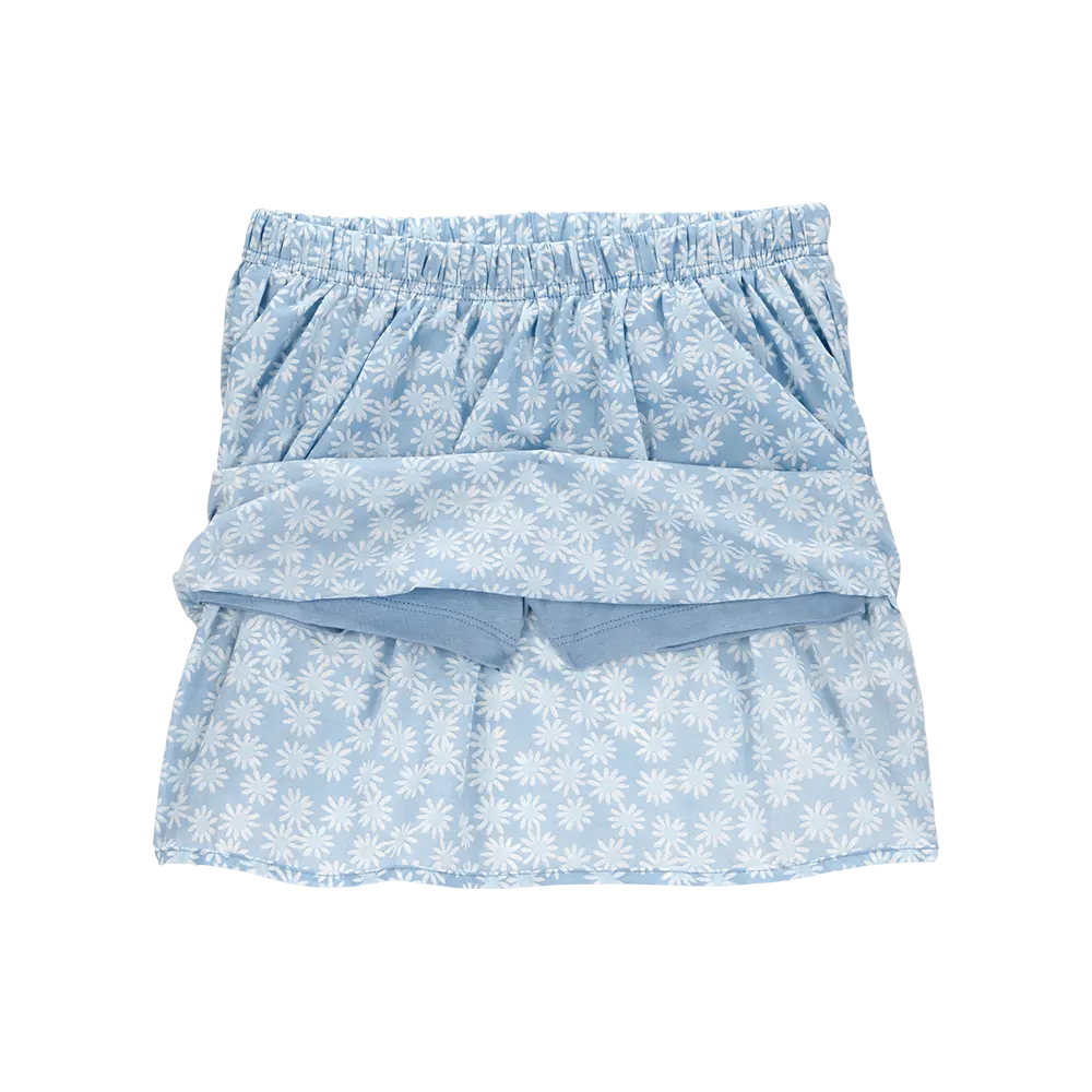 Ensemble débardeur et jupe-short fleuri fille