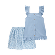 Ensemble débardeur et jupe-short fleuri fille