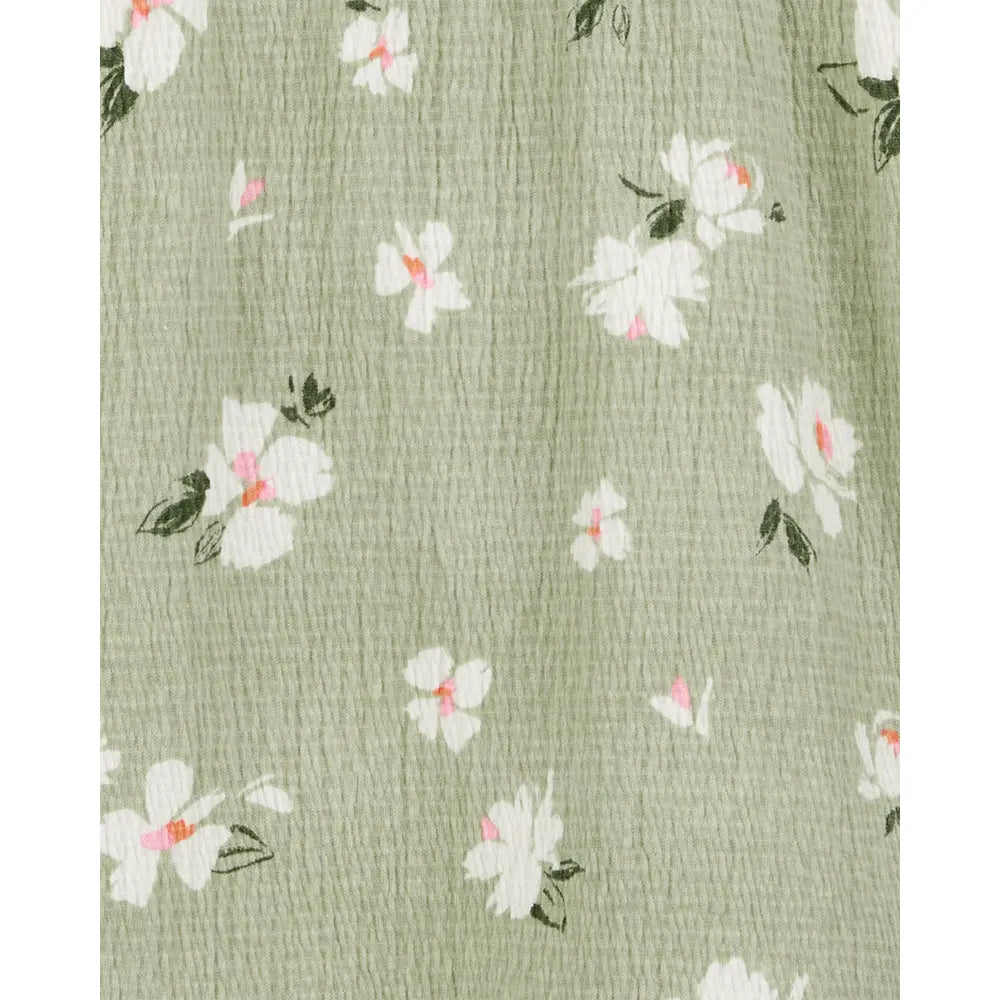 Robe Smockée Fille Carter's - Vert Florale