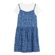Ensemble 2 pièces t-shirt et robe florale fille