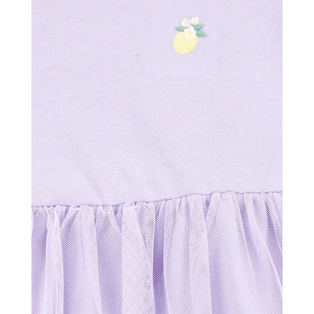 Haut en Tulle & Legging Fille Carter's - Violet