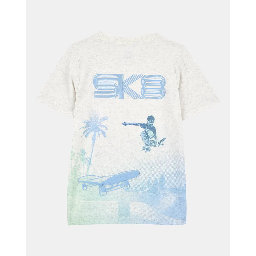 T-shirt Skateboard à Manches Courtes Garçon Carter's - Gris
