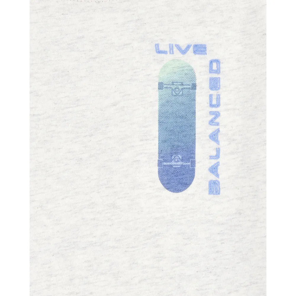 T-shirt Skateboard à Manches Courtes Garçon Carter's - Gris