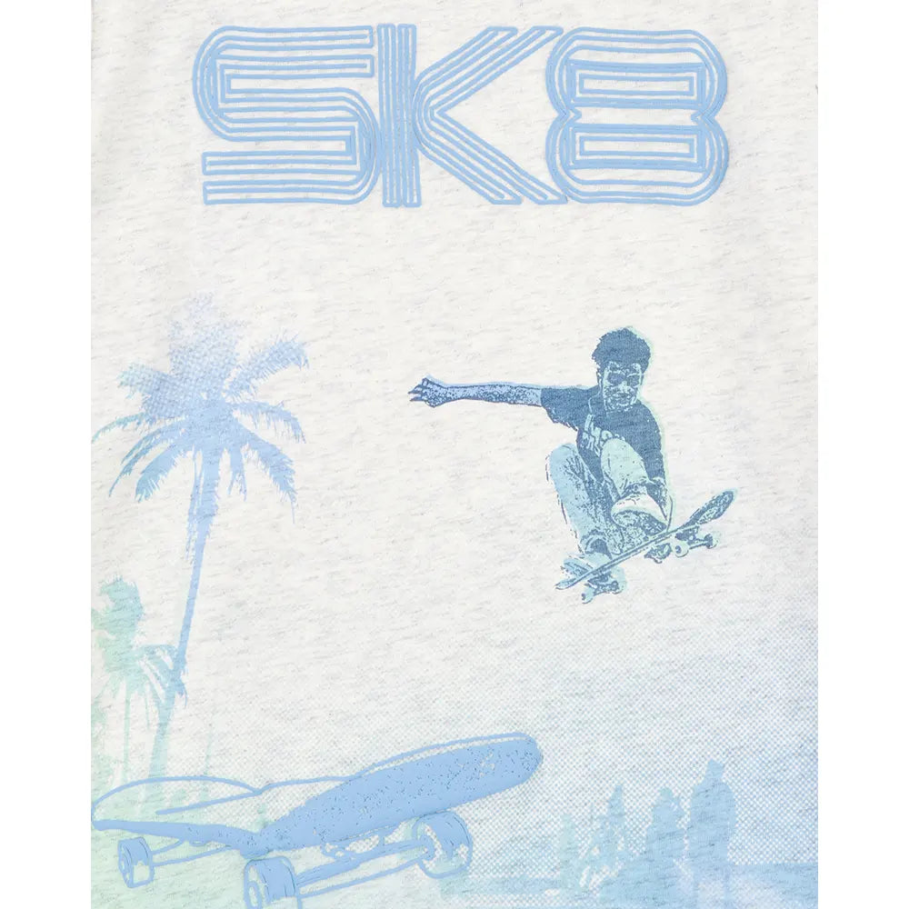 T-shirt Skateboard à Manches Courtes Garçon Carter's - Gris